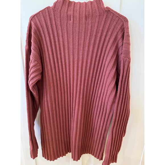 Ralph Lauren Pink Rose Mauve Ribbed Sweater Mock Neck Sweater Size L - Picture 4 of 4